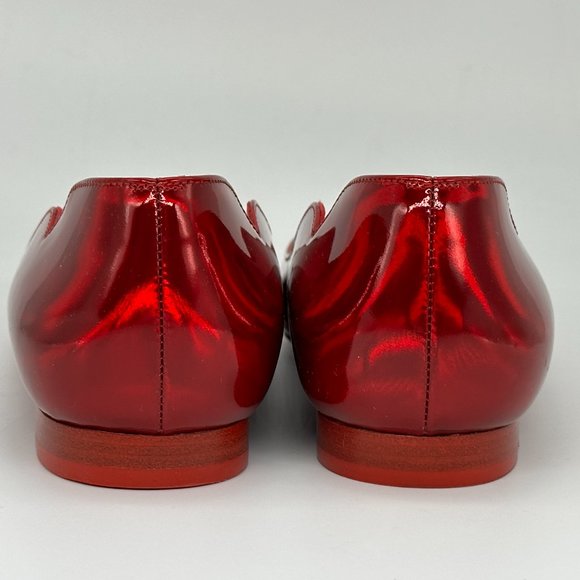 Christian Louboutin HOT CHICKITA Scallop Patent Ballerina Flat Shoes Loubi - Picture 11 of 16